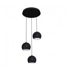  RXYP08BKRND3 - Roxy 3 Light Round Pendant