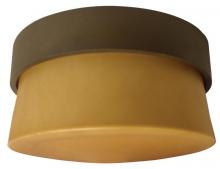  ARMF1F13RBECT - One Light Oil Rubbed Bronze Tea Stained Glass Drum Shade Flush Mount