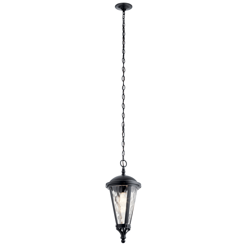 Cresleigh 21.25&#34; 1 Light Pendant Black with Silver Highlights