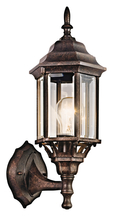  49255TZ - Chesapeake 17" 1 Light Outdoor Wall Light with Clear Beveled Glass in Tannery Bronze