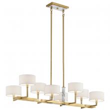  52054CG - Laurent 46" 8 Light Linear Chandelier in Champagne Gold