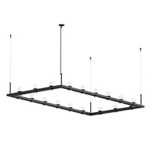  20QKR48B - 4' x 8' Rectangle LED Pendant with Clear w/Cone Uplight Trim