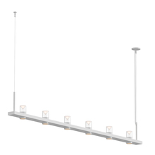  20QWL08B - 8' Linear LED Pendant with Clear w/Cone Uplight Trim