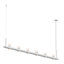  20QWL08C - 8' Linear LED Pendant with Etched Cylinder Uplight Trim