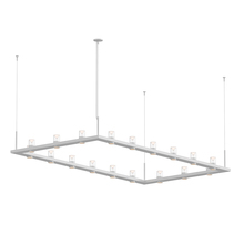  20QWR48B - 4' x 8' Rectangle LED Pendant with Clear w/Cone Uplight Trim