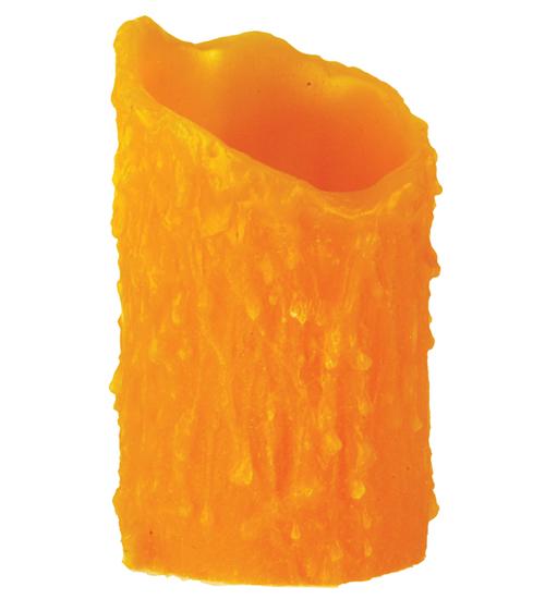 3&#34;W X 5&#34;H Poly Resin Honey Amber Uneven Top Candle Cover