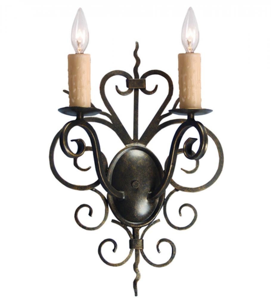 15" Wide Kenneth 2 Light Wall Sconce