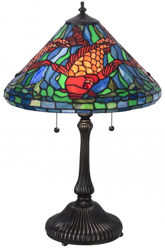 24.5&#34;H Tiffany Koi Table Lamp