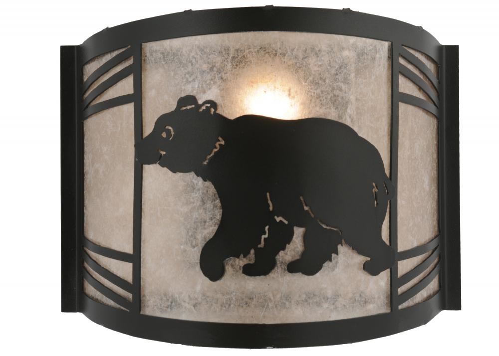 12&#34;W Happy Bear on the Loose Left Wall Sconce