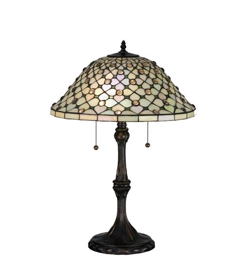25&#34;H Diamond & Jewel Table Lamp