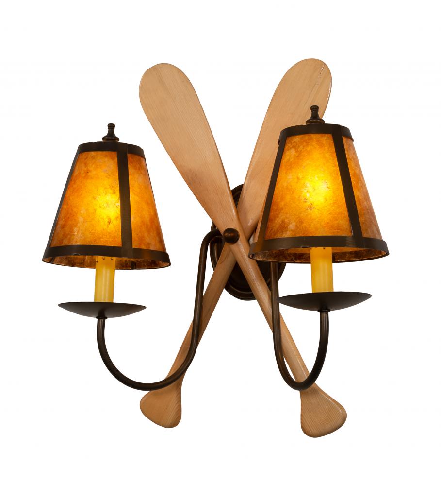 18" Wide Paddle 2 Light Wall Sconce