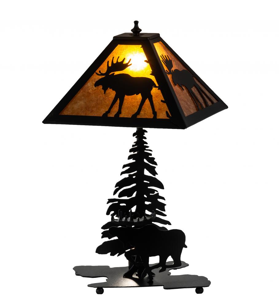 21" High Lone Moose Table Lamp