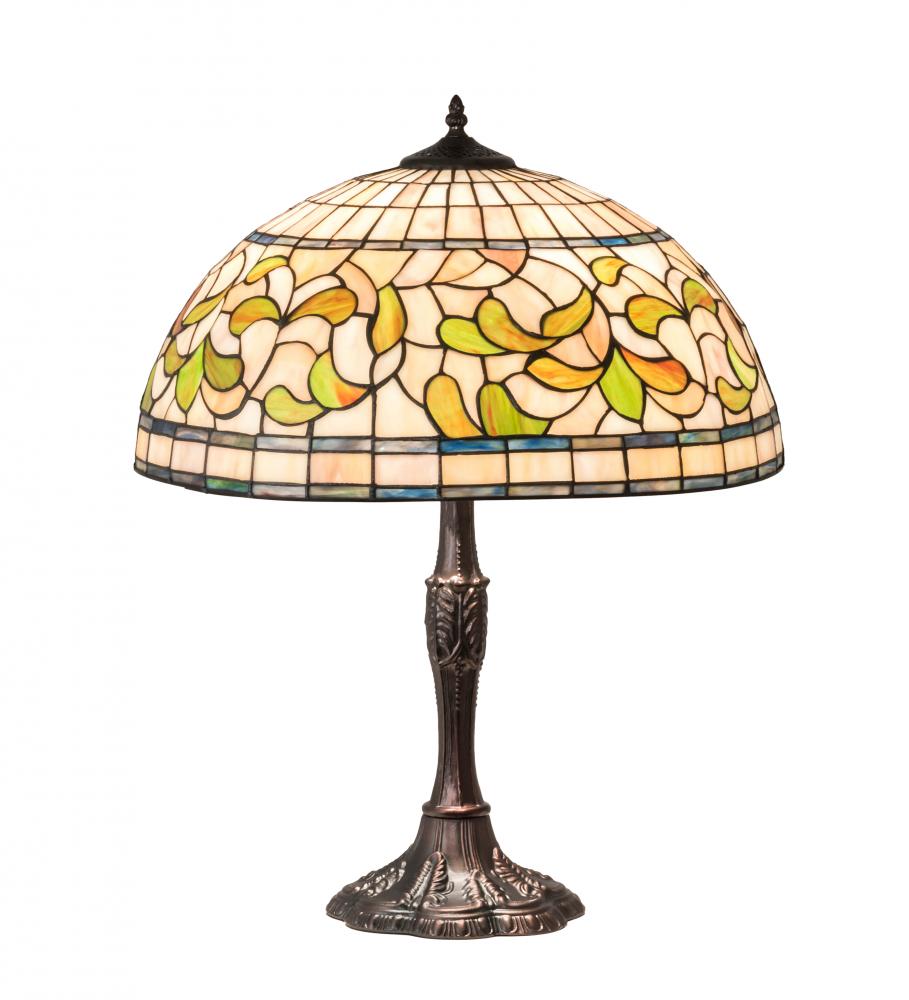 26&#34; High Tiffany Turning Leaf Table Lamp