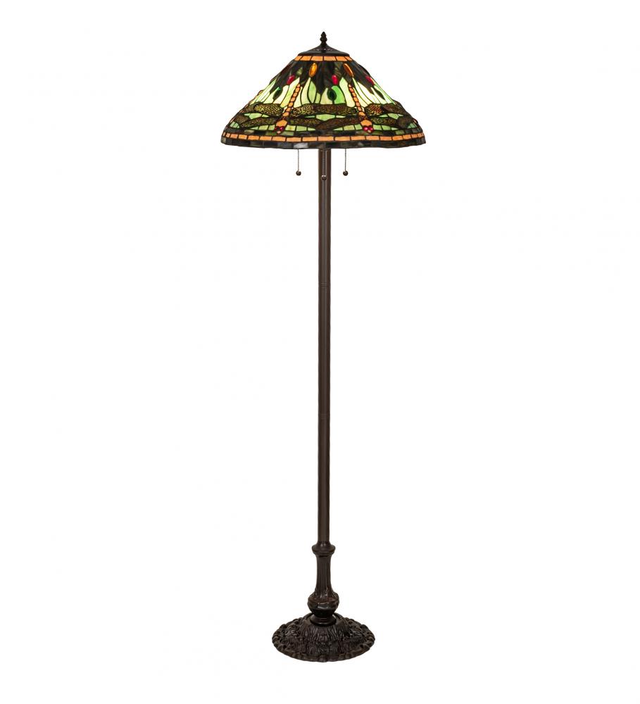 60&#34; High Tiffany Dragonfly Floor Lamp