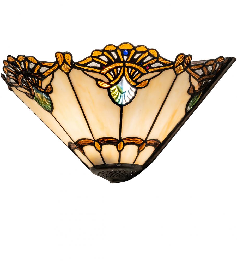 16&#34; Wide Shell with Jewels Wall Sconce