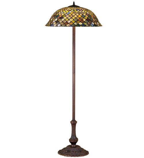 63&#34;H Tiffany Fishscale Floor Lamp