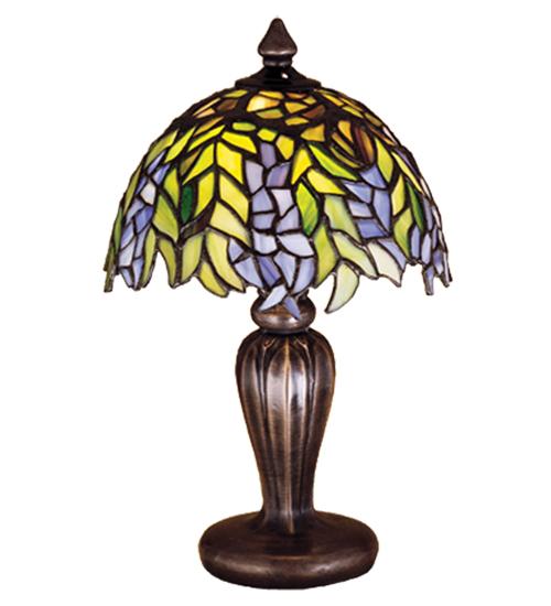 13&#34;H Tiffany Honey Locust Mini Lamp