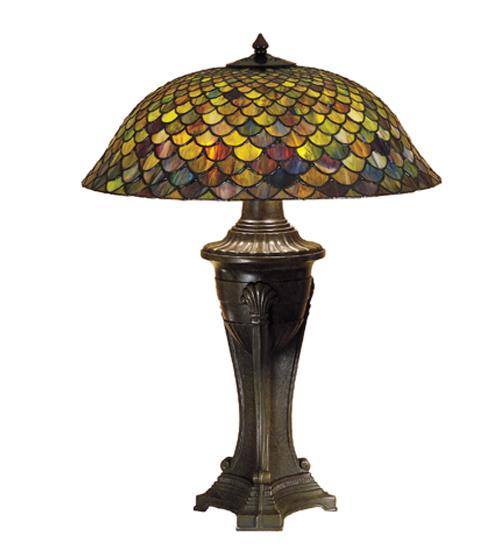 30&#34;H Tiffany Fishscale Table Lamp