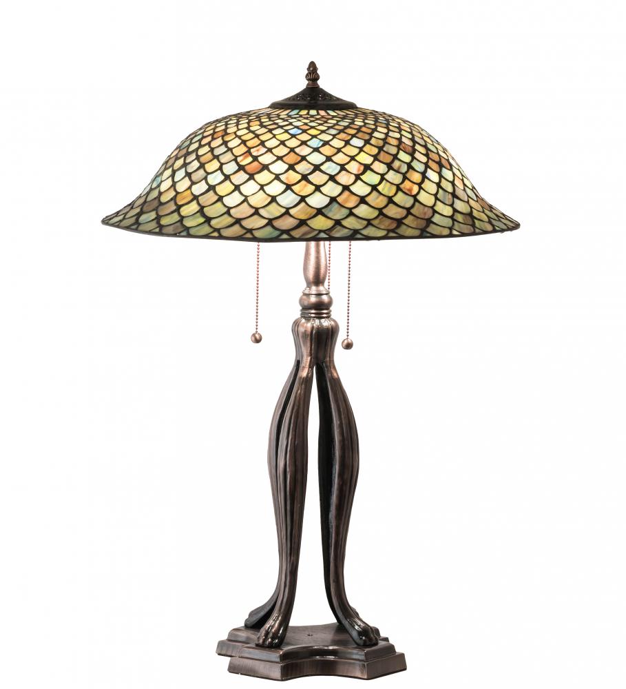 30&#34; High Fishscale Table Lamp