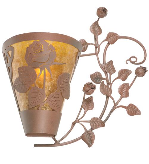 20.5"W Roses & Leaves Wall Sconce