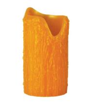  101107 - 4"W X 8"H Poly Resin Honey Amber Uneven Top Candle Cover