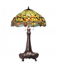 Meyda Blue 101830 - 31" High Hanginghead Dragonfly Table Lamp