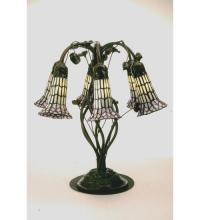  102416 - 19" High Stained Glass Pond Lily 6 Light Table Lamp