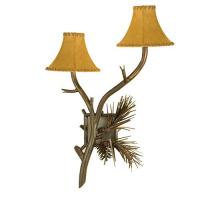 Meyda Blue 104458 - 15" Wide Lone Pine 2 LT Wall Sconce