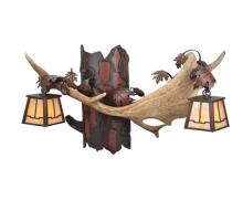  106612 - 23.5" Wide Antlers Fallow Deer 2 Light Wall Sconce