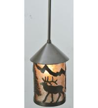  108464 - 6" Wide Lone Elk Lantern Mini Pendant