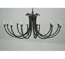  108852 - 80"W Oak Bough 12 LT Chandelier