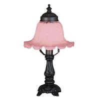  11247 - 12.5" High Fluted Bell Pink Mini Lamp