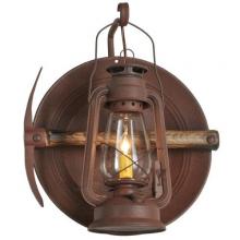  114829 - 16" Wide Miners Lantern Wall Sconce