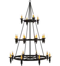 Meyda Blue 115722 - 60"W Carella 20 LT Three Tier Chandelier