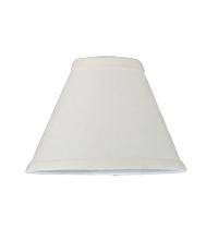  116576 - 7"W X 5"H Natural Linen White Fabric Shade