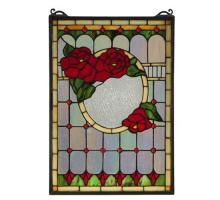  119443 - 14"W X 20"H Morgan Rose Stained Glass Window