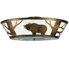 121113 - 47" Wide Grizzly Bear on the Loose LED Flushmount