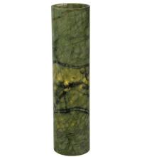  123469 - 4"W X 15.75"H Cylinder Jadestone Green Flat Top Candle Cover