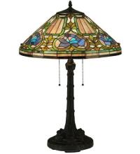 Meyda Blue 124816 - 26.5"H Tiffany Floral Table Lamp