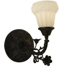 Meyda Blue 126018 - 7" Wide White Puffy Rose Wall Sconce