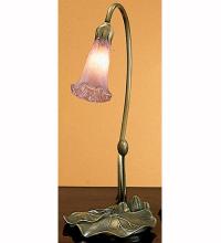 12615 - 16" High Lavender Tiffany Pond Lily Accent Lamp