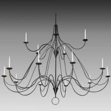  127595 - 96"W Polonaise 15 Candles Two Tier Chandelier