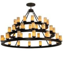  130509 - 70" Wide Loxley Horizon Ring 42 Light Three Tier Chandelier