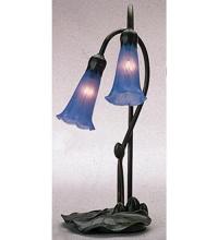  13064 - 16" High Blue Pond Lily 2 LT Accent Lamp