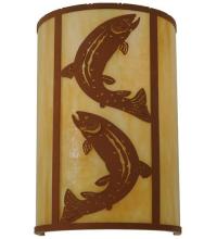  130803 - 12"W Leaping Trout Wall Sconce