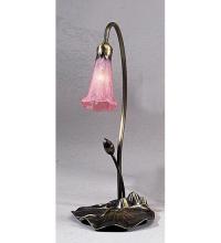  13447 - 16" High Pink Pond Lily Accent Lamp