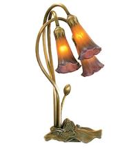 13674 - 16" High Amber/Purple Pond Lily 3 LT Table Base