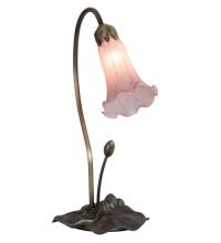  13692 - 16" High Pink Tiffany Pond Lily Accent Lamp