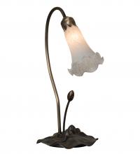  13730 - 16" High White Tiffany Pond Lily Accent Lamp
