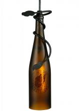  137402 - 5"W Personalized Thirsty Owl Wine Bottle Mini Pendant